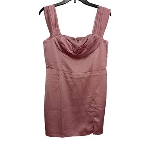 Edit by Nine Madida Collection Pink Mini Dress with slit. Size M. NWT